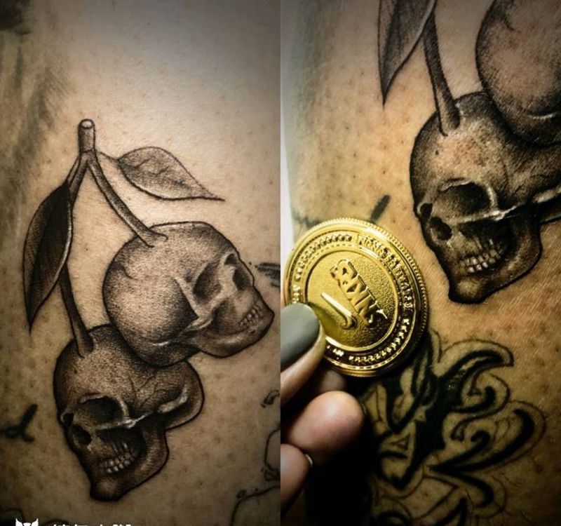 骷髅纹身图片_欧美写实纹身图案