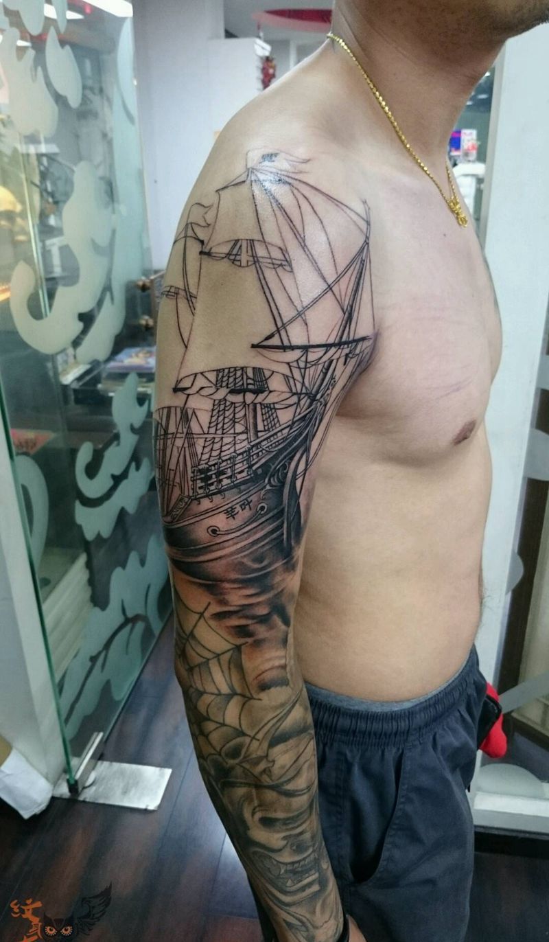 未完成纹身图片_