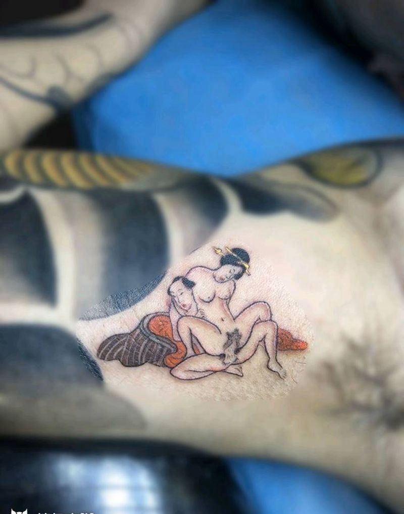 春宫图纹身图片_手臂老传统纹身图案