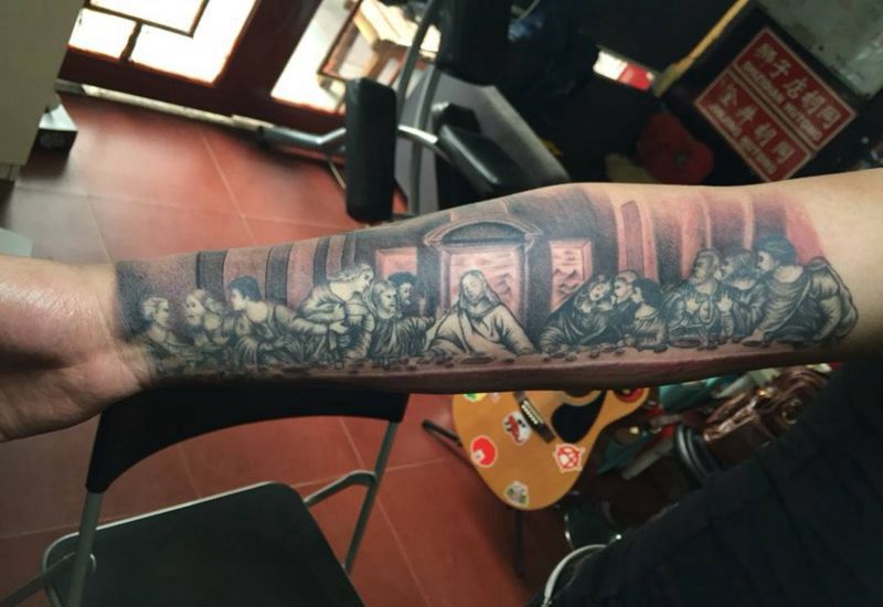 最后的晚餐纹身图片_