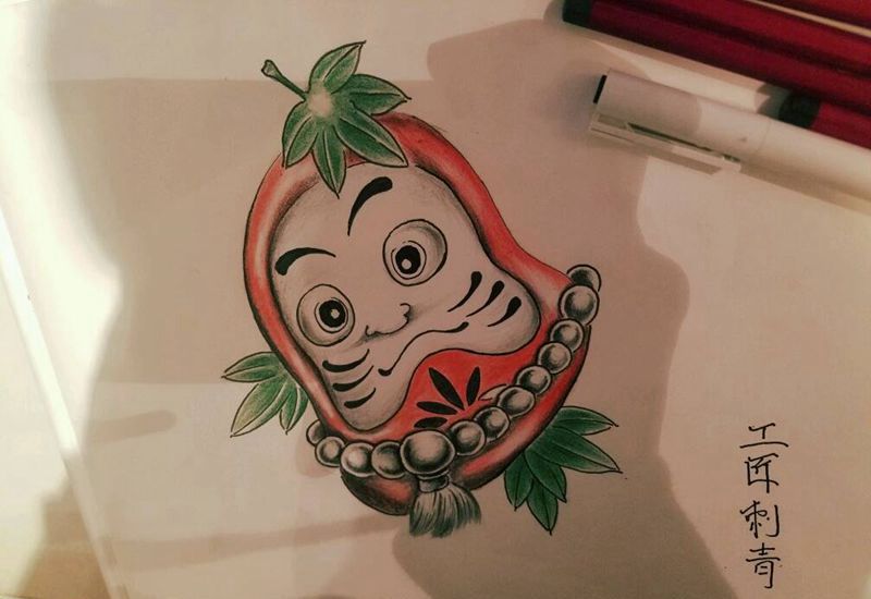 达摩原创手稿纹身图片_