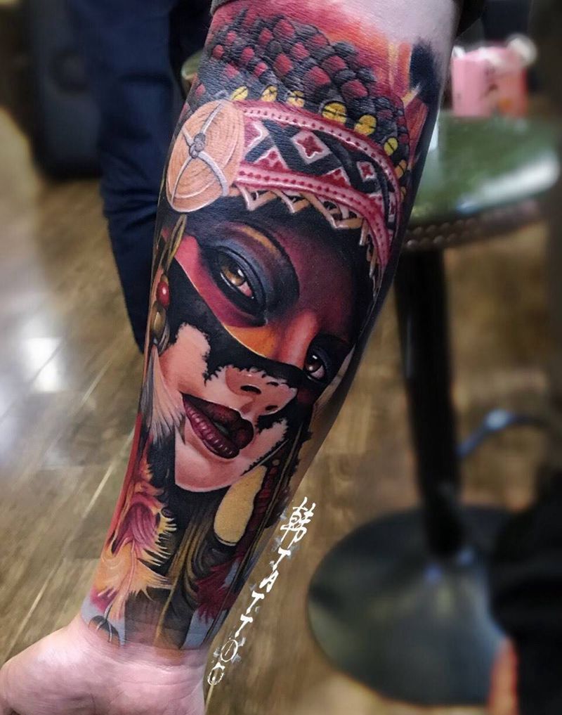 印地安人纹身图片_