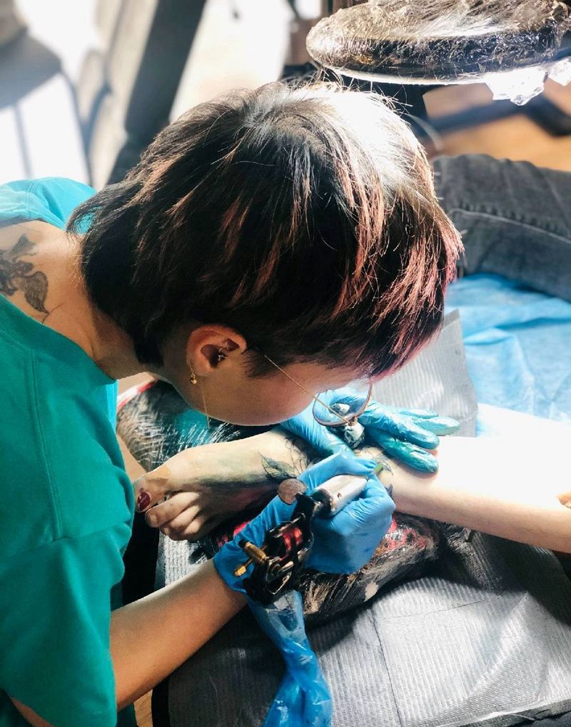 北京纹身/望京纹身/疤痕遮盖纹身图片_腿部脚部New School新传统纹身图案