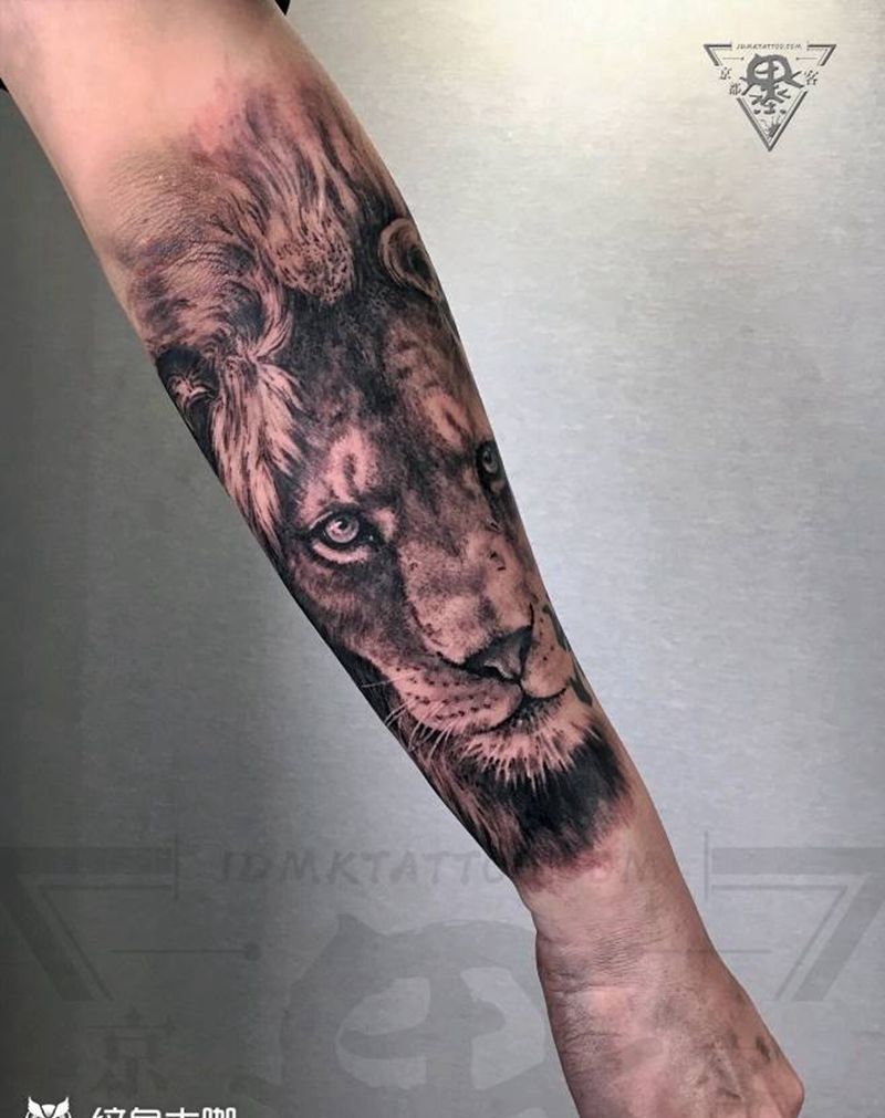 北京纹身/刺青/狮子/欧美写实纹身图片_手臂欧美写实纹身图案