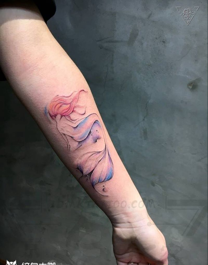 纹身/ 刺青/卡通纹身图片_手臂腿部水彩New School纹身图案