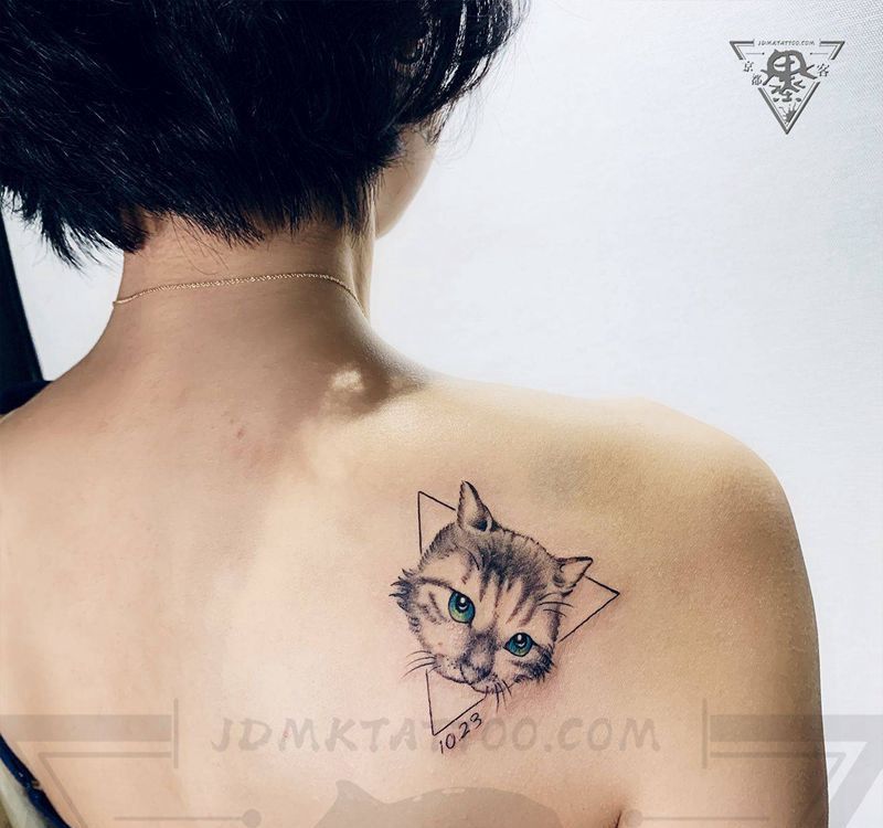 纹身/刺青/情侣纹身纹身图片_手臂背部点刺New School小清新情侣纹身图案