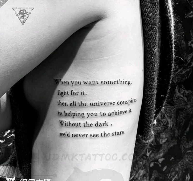 纹身/刺青/英文纹身纹身图片_腰部小清新纹身图案