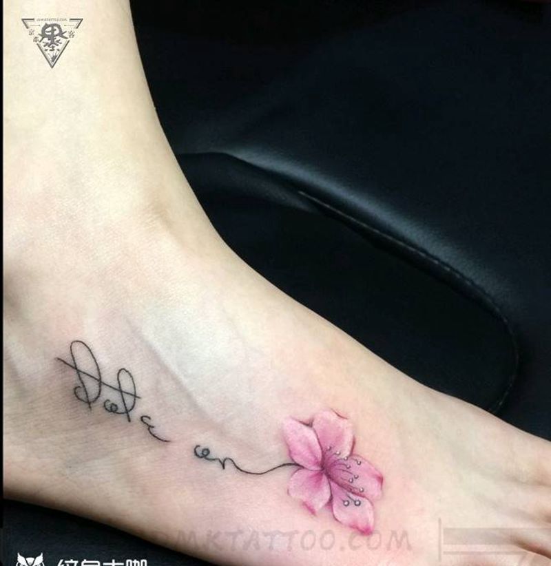 北京纹身/刺青/脚面纹身/性感纹身图片_脚部水彩纹身图案