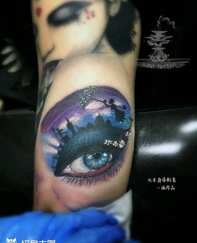 花臂纹身图片_手臂手部欧美清新人物原创花臂花臂彩色成品纹身图案