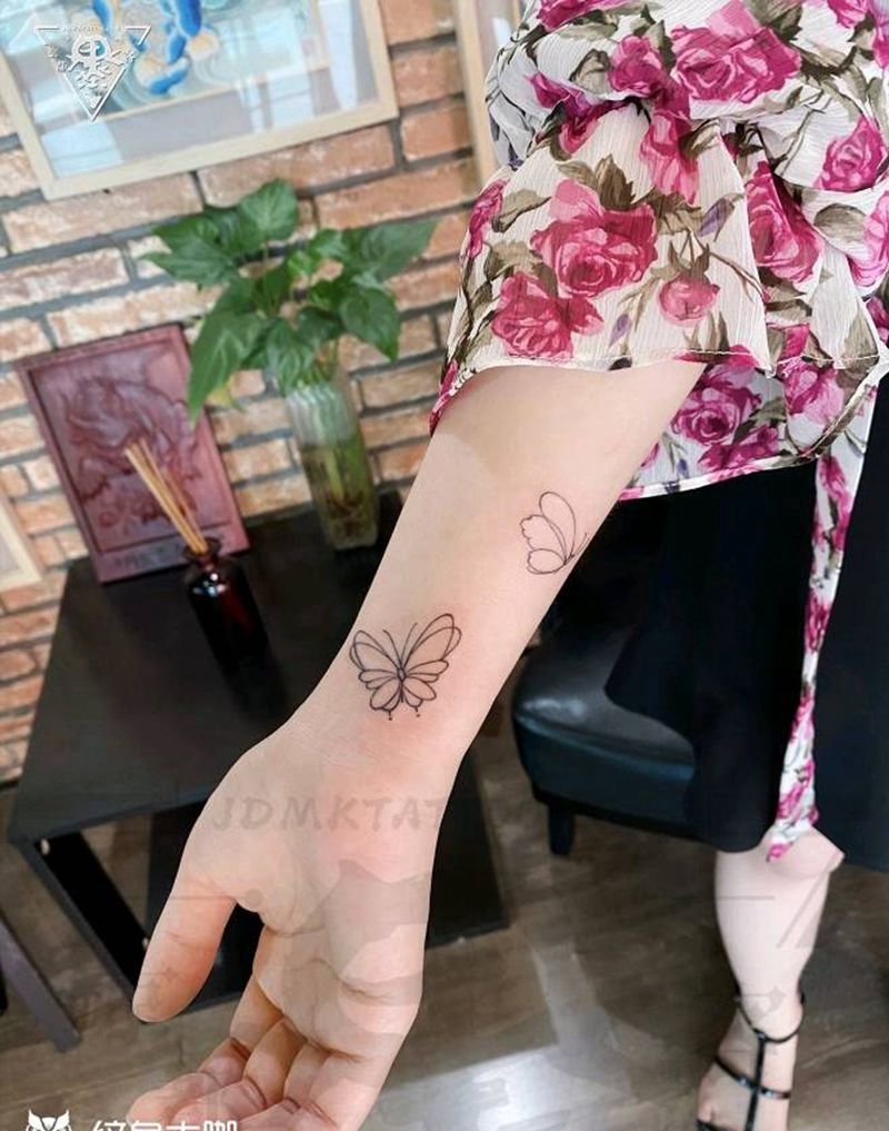 纹身/刺青/小清新纹身图片_手臂肩部几何小清新纹身图案