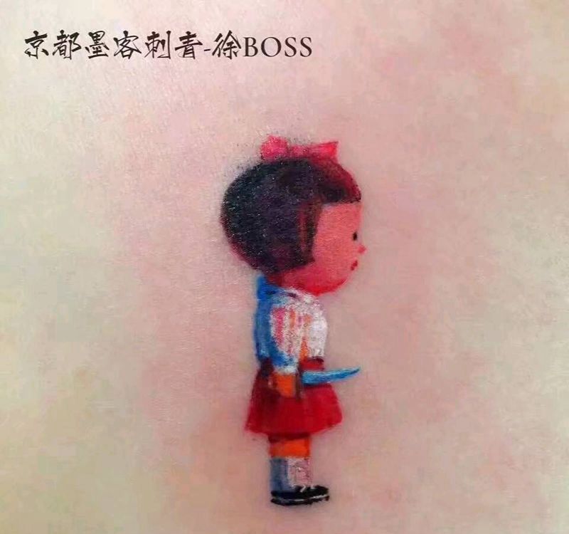 纹身/刺青/卡通纹身纹身图片_胸部水彩纹身图案