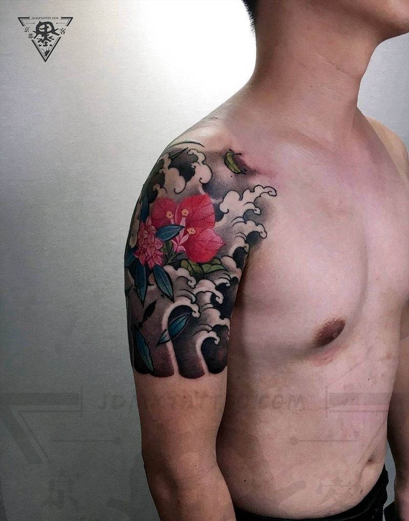 纹身/刺青纹身图片_手臂新传统水彩纹身图案