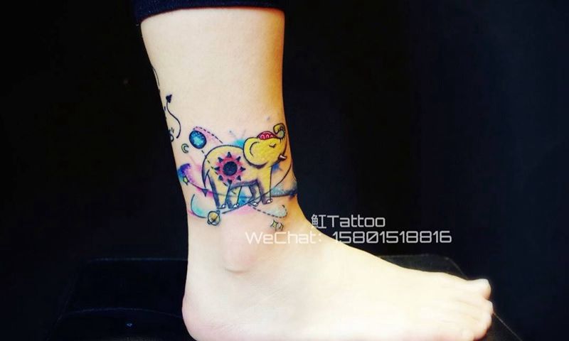 旧图翻新纹身图片_成品脚部清新动物原创纹身图案