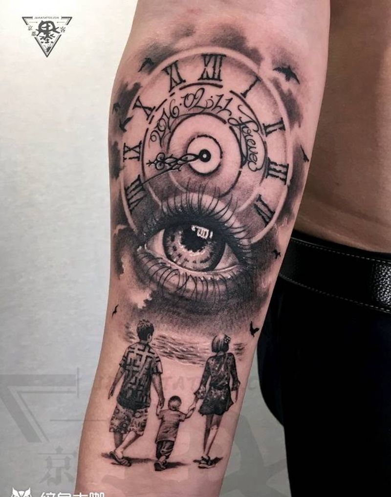 纹身/刺青/写实/家庭纹身图片_手臂欧美写实纹身图案