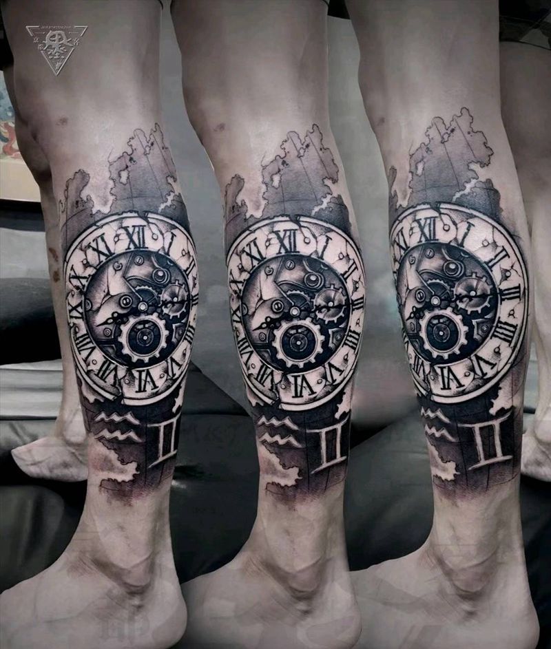 纹身/刺青纹身图片_手臂背部水墨点刺纹身图案