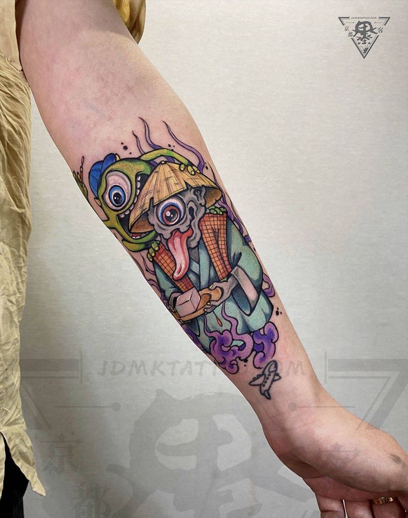 纹身/刺青/手稿纹身纹身图片_手臂New School手稿纹身图案