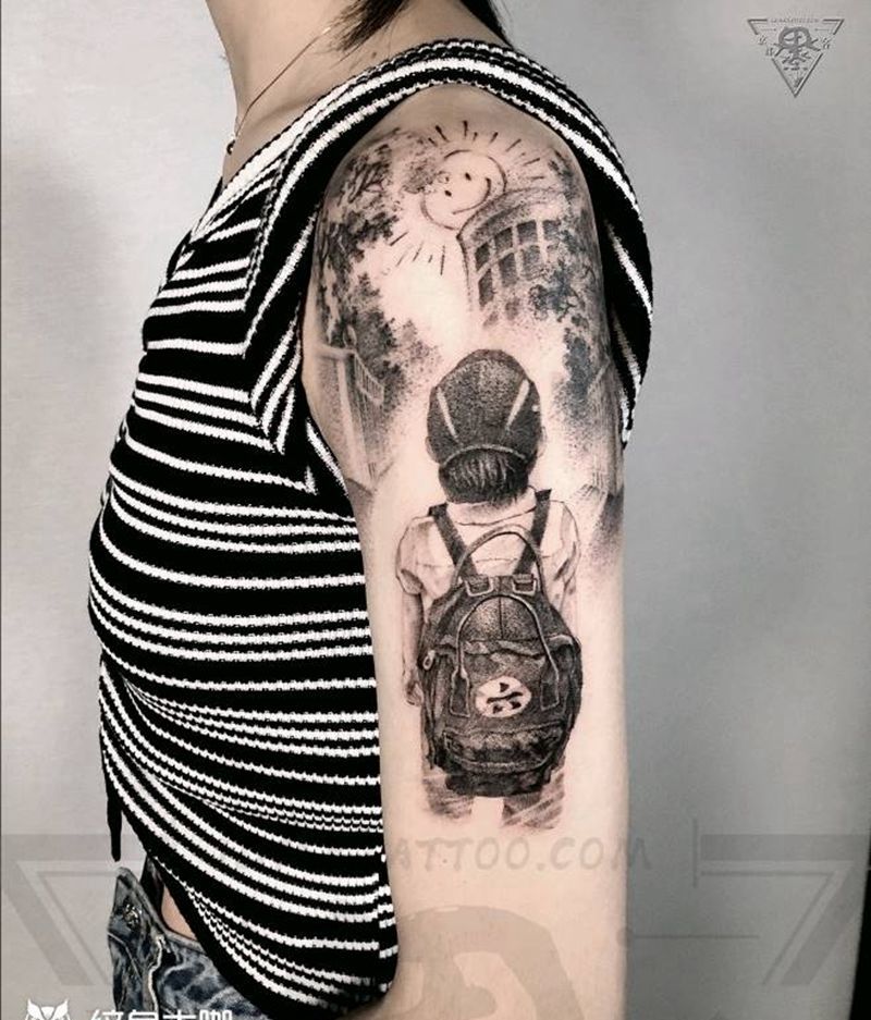 纹身/刺青/写实纹身纹身图片_背部手臂欧美写实纹身图案