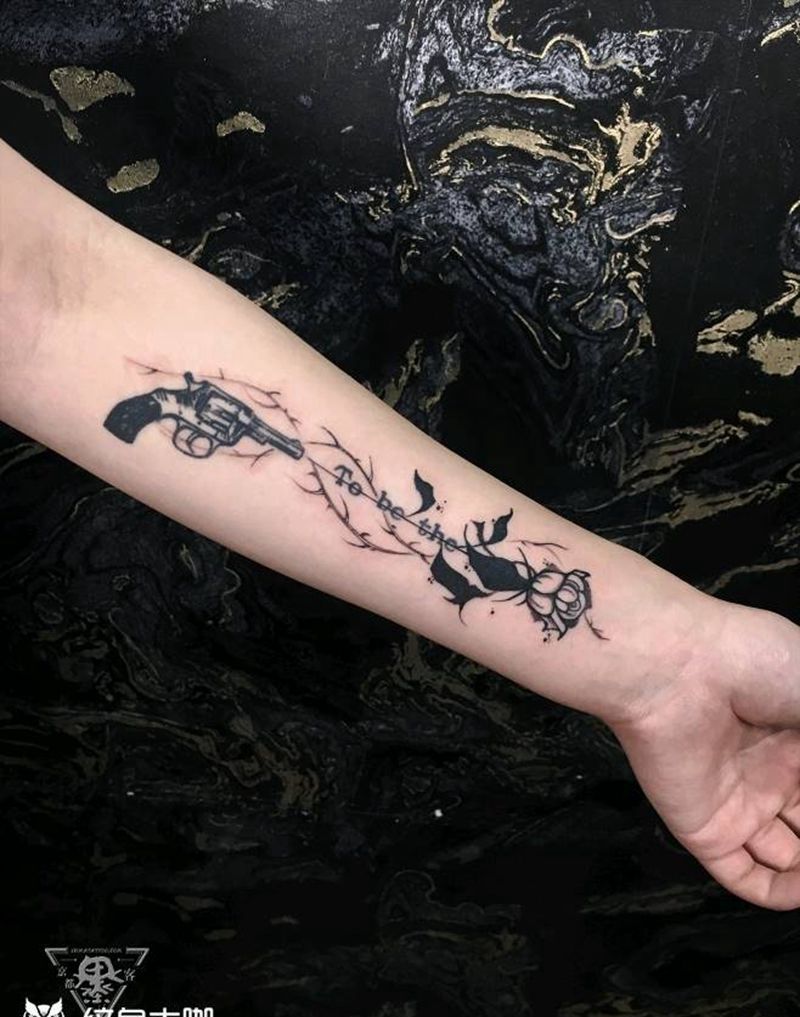 纹身/刺青/纹身遮盖纹身图片_手臂New School水墨纹身图案