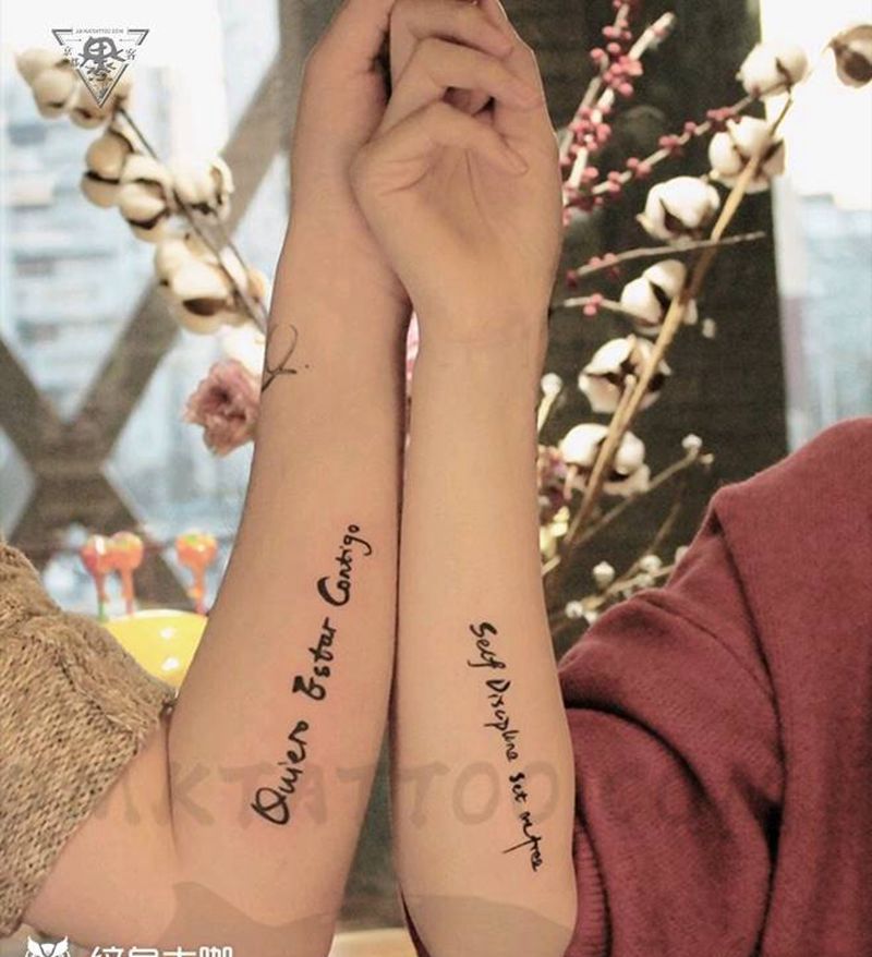 北京纹身/刺青/小清新纹身图片_手臂水彩欧美纹身图案