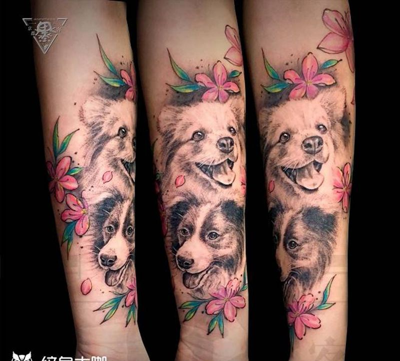 北京纹身/望京纹身纹身图片_手臂水彩纹身图案