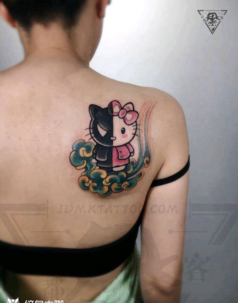 纹身/刺青/疤痕遮盖纹身图片_背部New School纹身图案