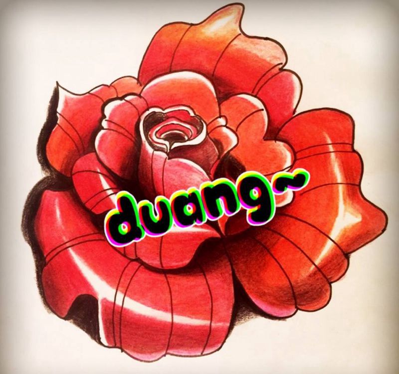 玫瑰花手稿纹身图片_手稿静物植物原创欧美清新纹身图案