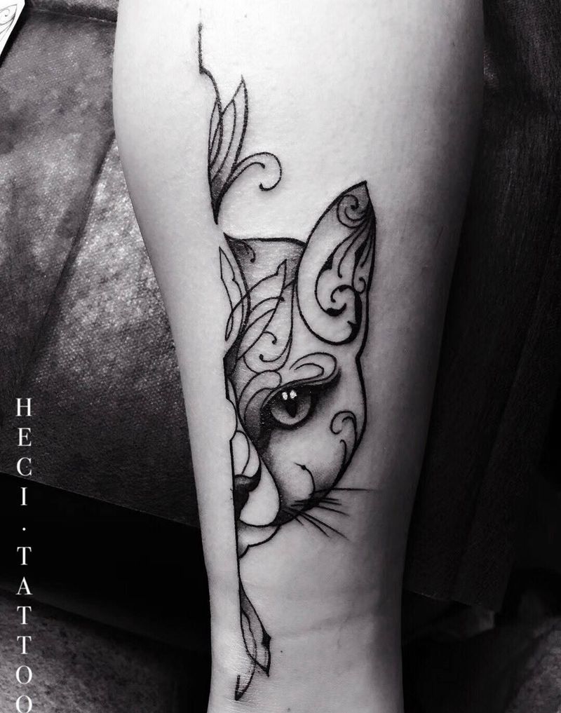 喵～纹身图片_成品纹身图案