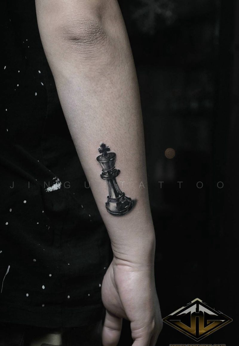 国际象棋 大王纹身图片_