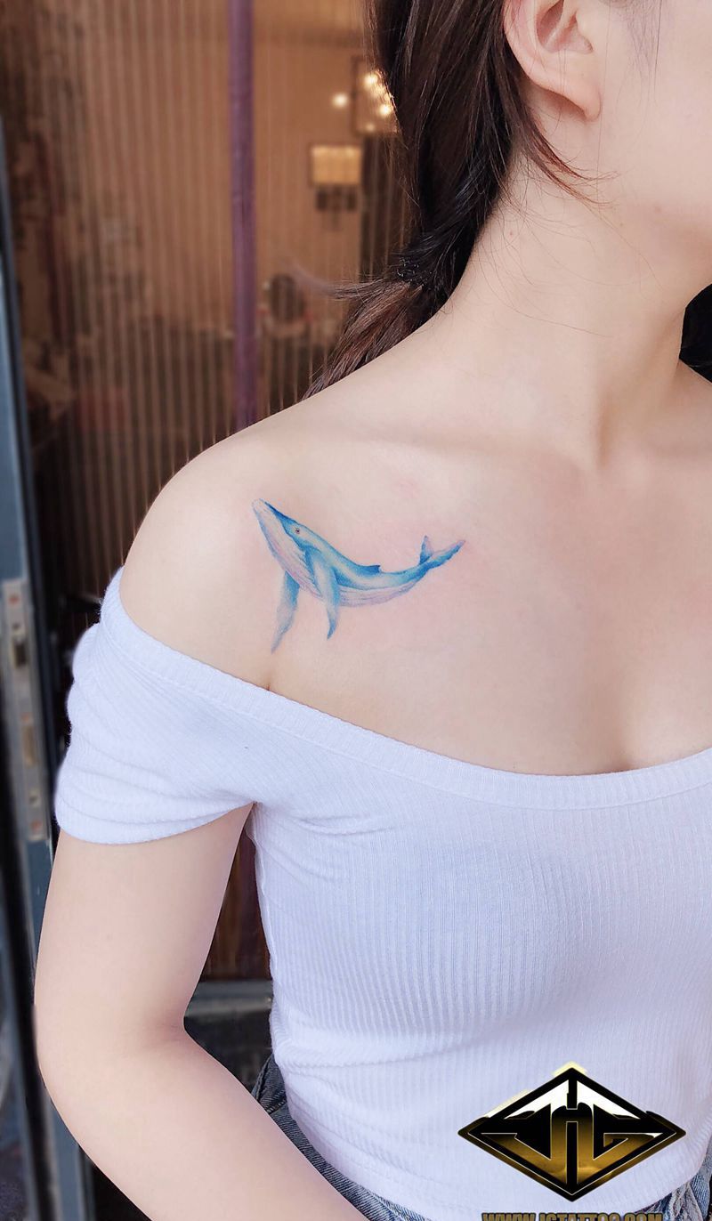 一条大鱼纹身图片_金鬼纹身图案