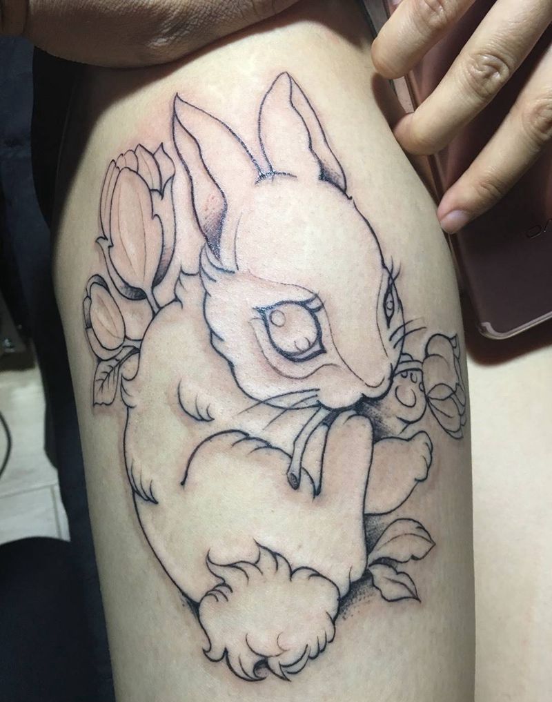 兔纹身图片_