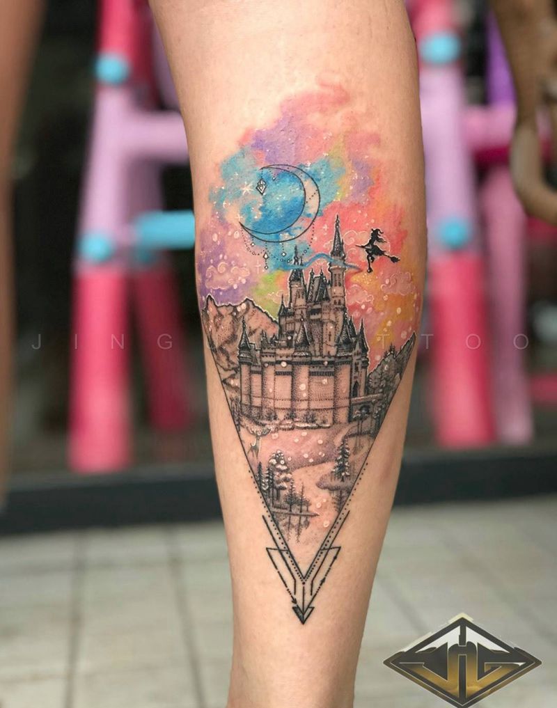 梦幻城堡纹身图片_