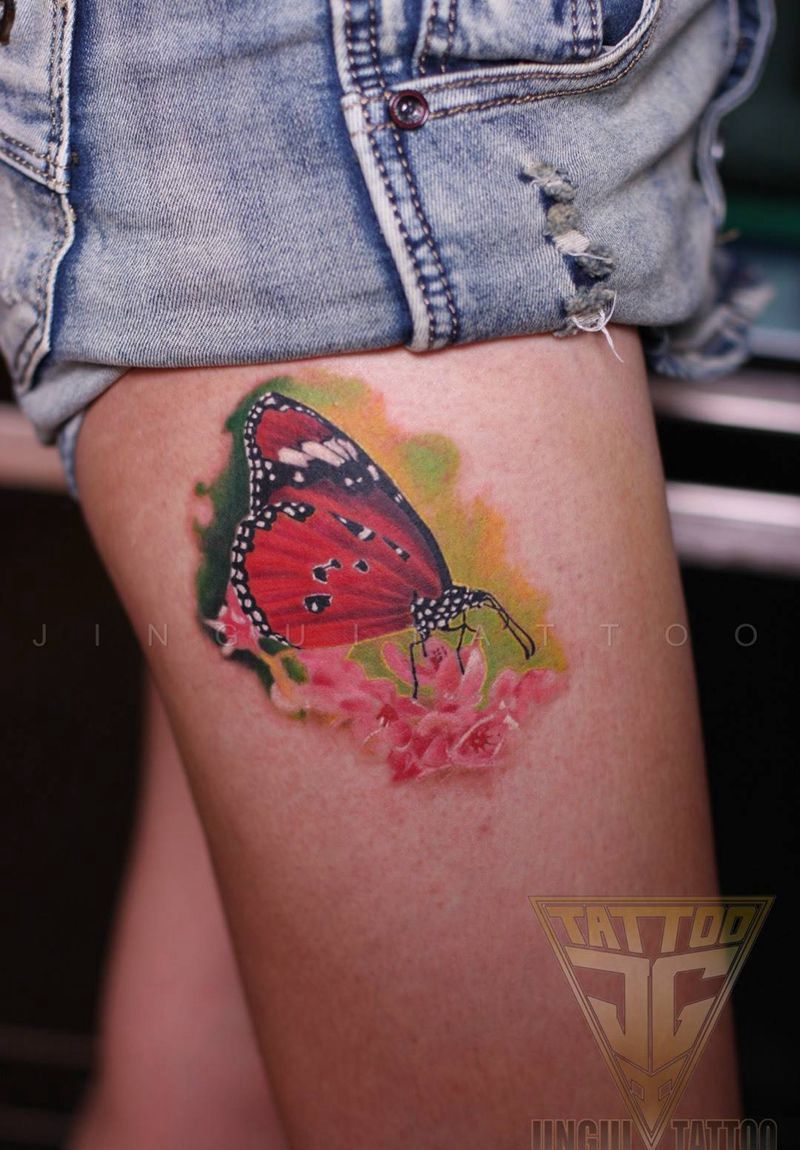 蝴蝶纹身图片_