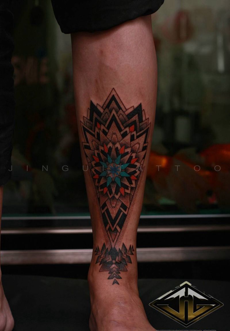 点刺图腾纹身图片_