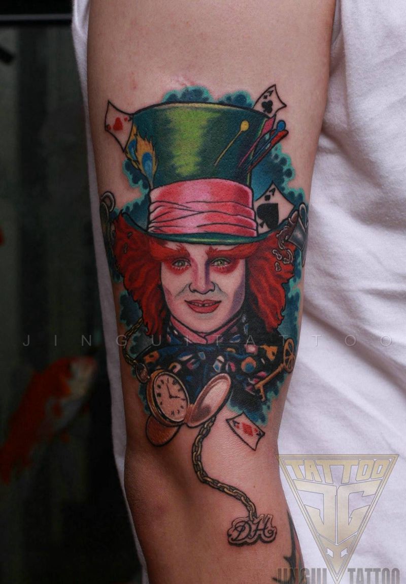 疯帽子Tattoo by海燕纹身图片_