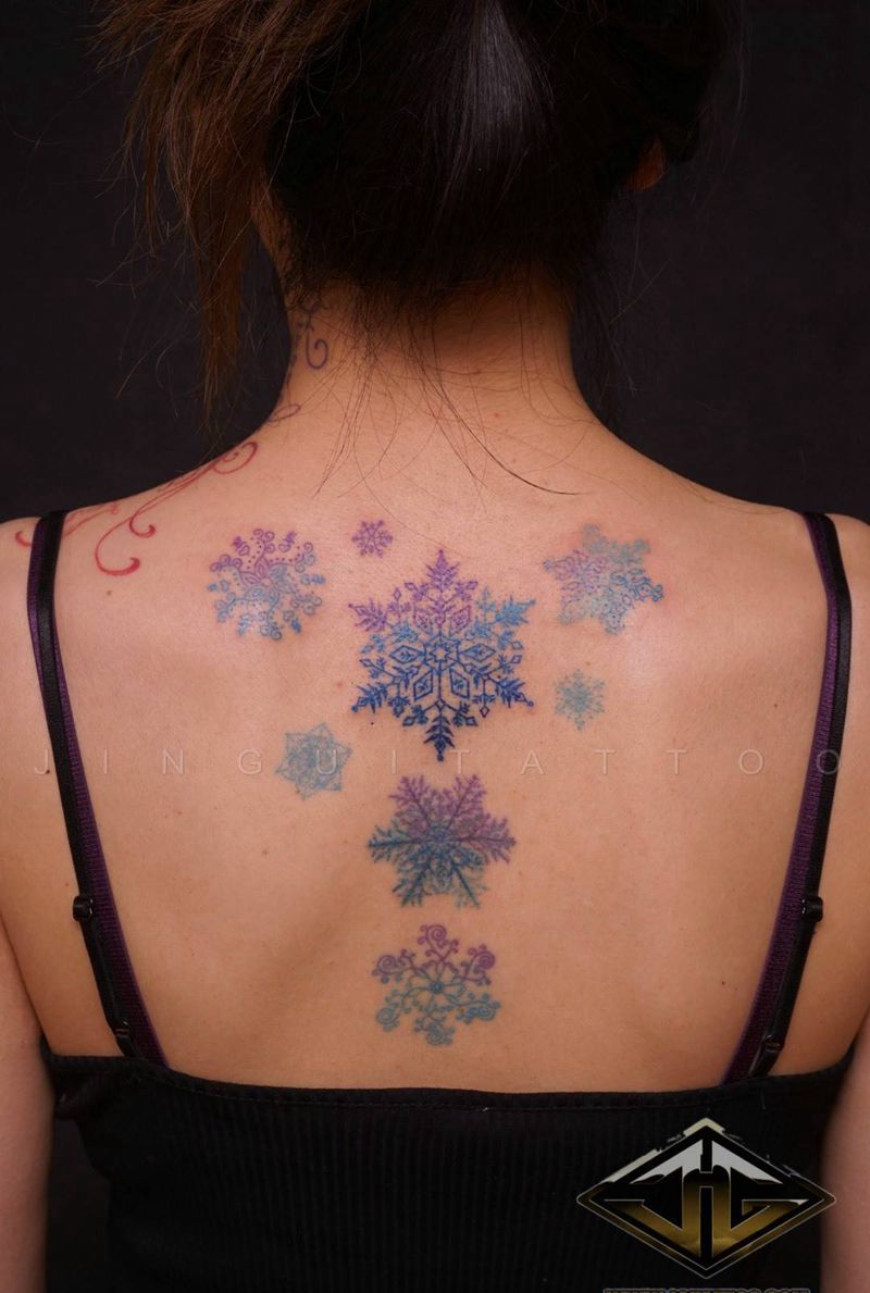 雪花纹身图片_