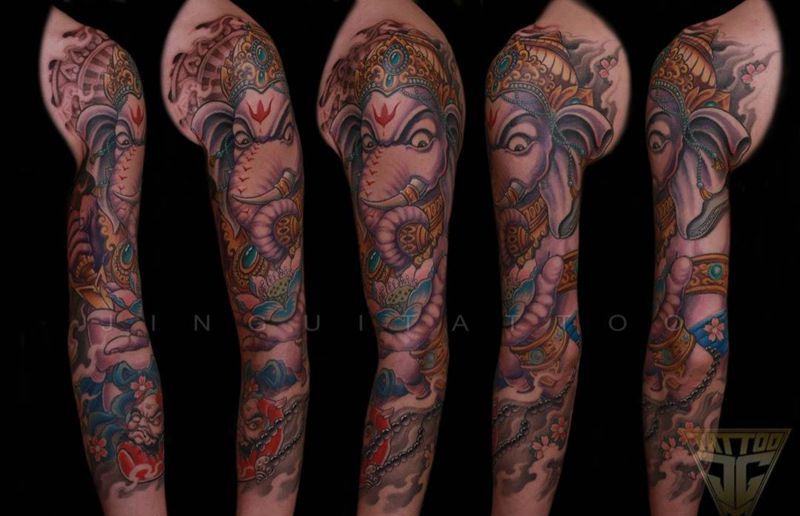 象神纹身图片_