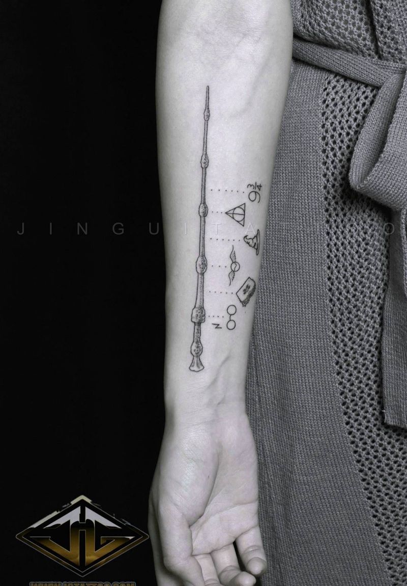 哈利波特忠实粉儿！ 图案不在大小 对自己有意义就好 你会越看越喜欢纹身图片_