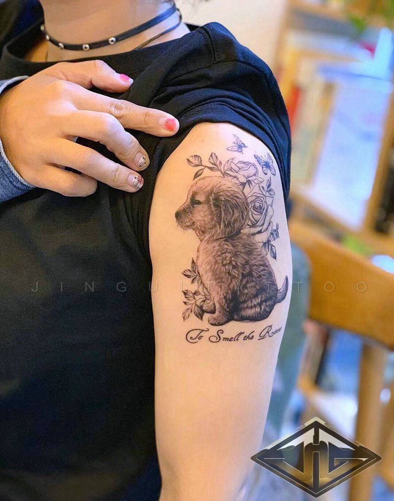 狗纹身图片_