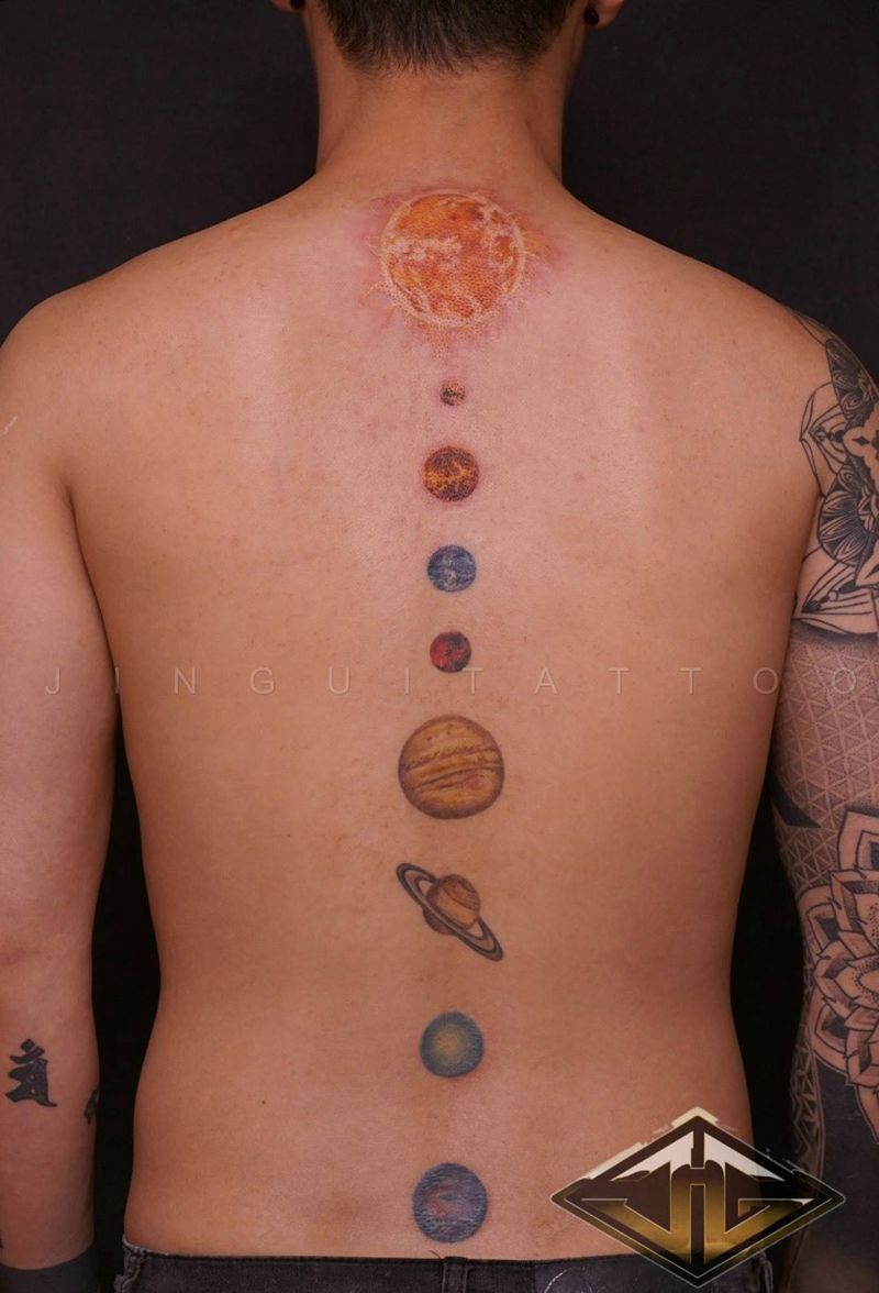 八大行星纹身图片_