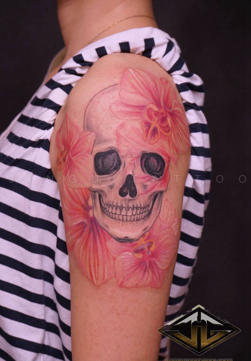 骷髅纹身图片_