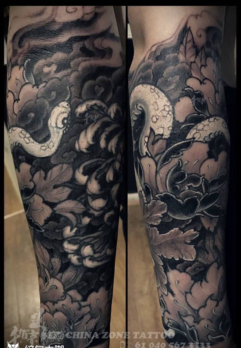 包小臂纹身图片_手部腿部手臂成品字符动物静物欧美清新习俗纹身图案