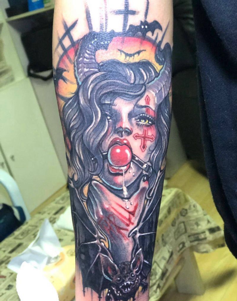 1纹身图片_手臂New School纹身图案