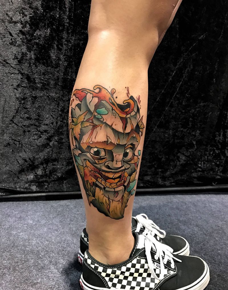 树人纹身图片_New School欧美写实魔兽树人欧美彩色纹身图案