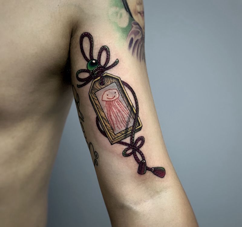 闺女的第一张画纹身图片_手臂肩部新传统老传统福牌纹身日式纹身和风纹身纹身图案