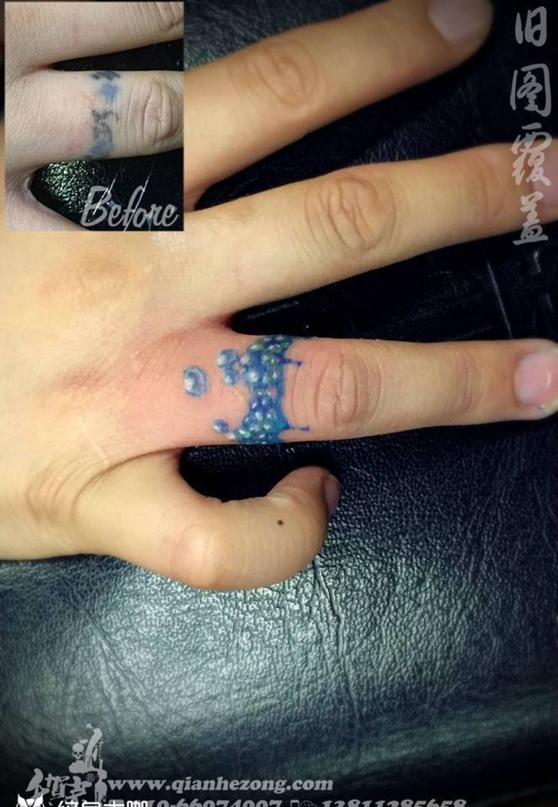 几个清新小图纹身图片_清新成品手稿插画原创图腾鬼神人物贴纸几何纹身图案