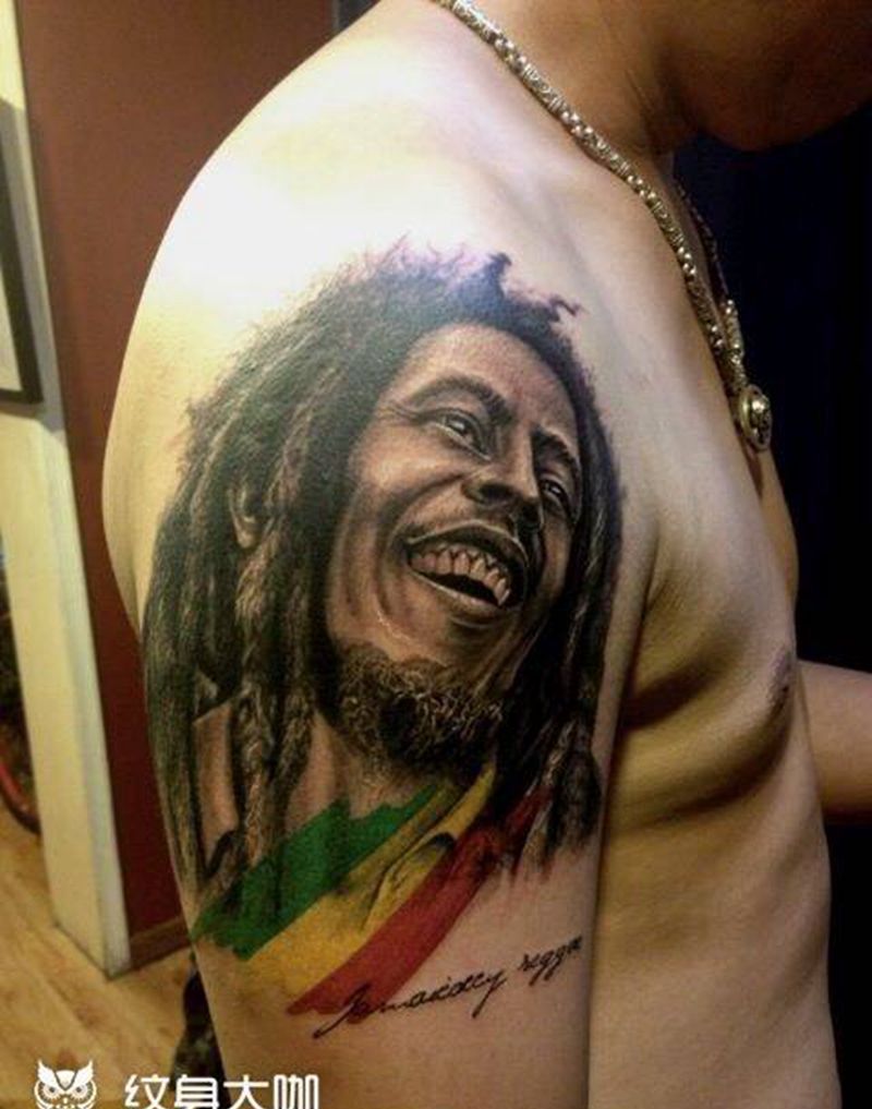 素描 肖像纹身图片_成品肖像欧美写实人物动物静物纹身图案