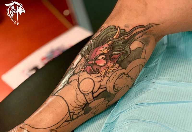 Q版雷神  未完成纹身图片_