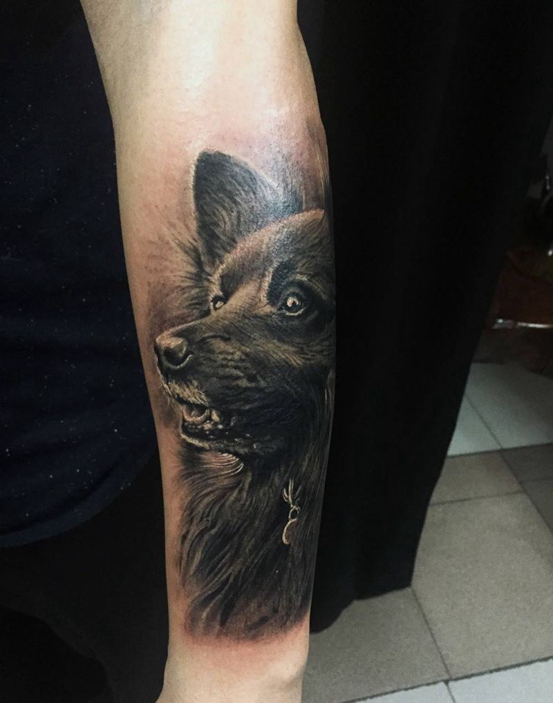 素描黑灰纹身图片_