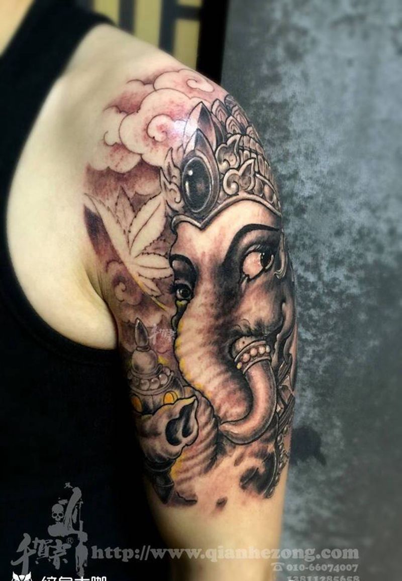 象神纹身图片_