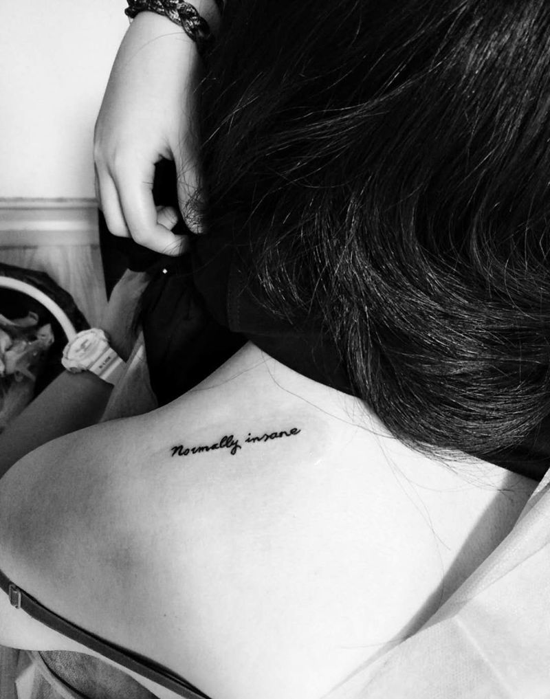 英文纹身图片_肩部英文纹身图案